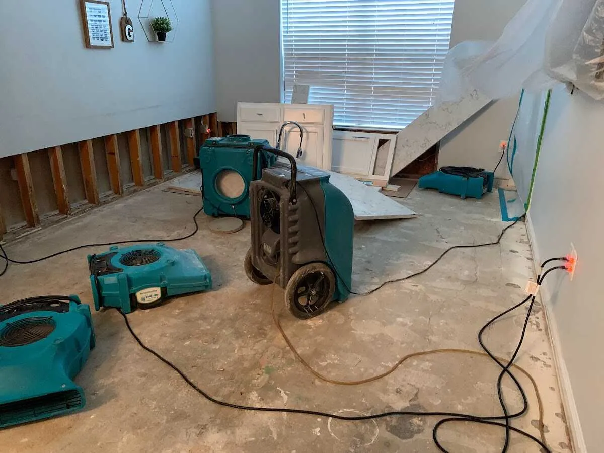 Dehumidifier in flood-cut room for Water Extraction & Removal in Elmwood Park